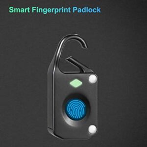 Fashion Smart Fingerprint Lock Home Use Anti-thief Locking USB Rechargeable Waterproof Travel Suit Case Padlock for cabinet suitcase bag luggage (Color : Silver)