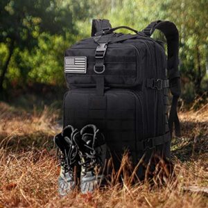 EMDMAK Military Tactical Backpack, 42L Large Military Pack Army 3 Day Assault Pack Molle Bag Rucksack for Outdoor Hiking Camping Hunting